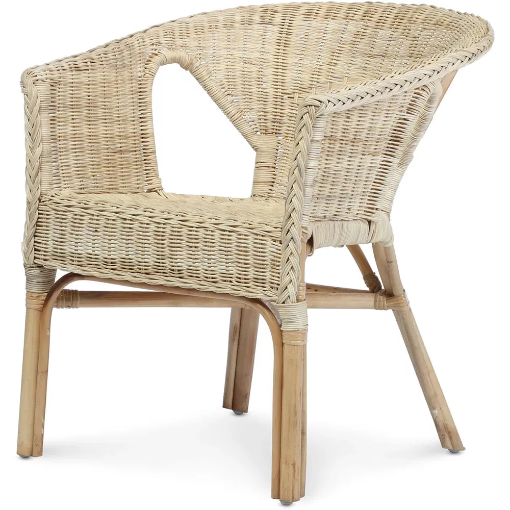 Wicker Loom Chair - Cream, Rattan