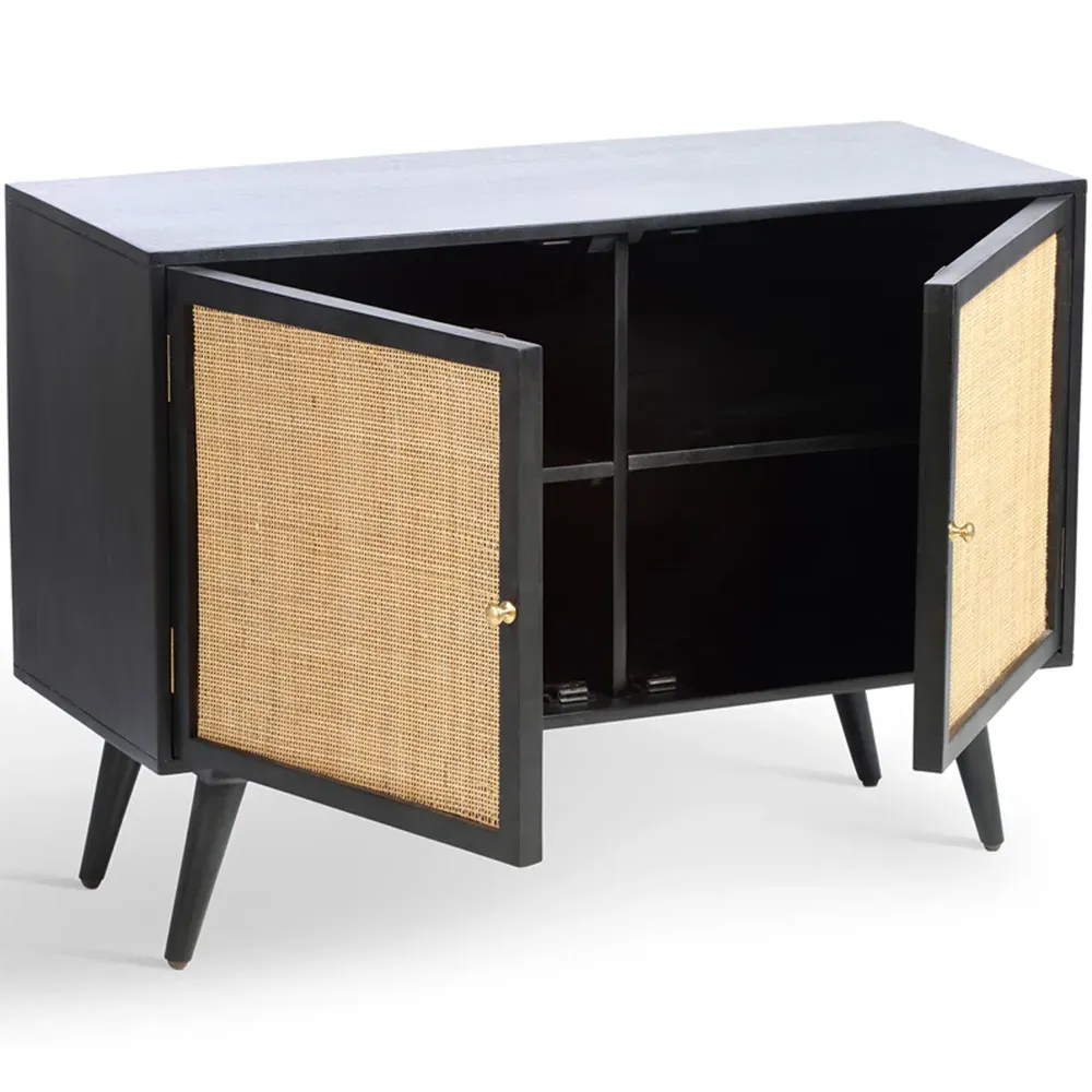 Manhattan 2 Door Sideboard - Black, Mango Wood