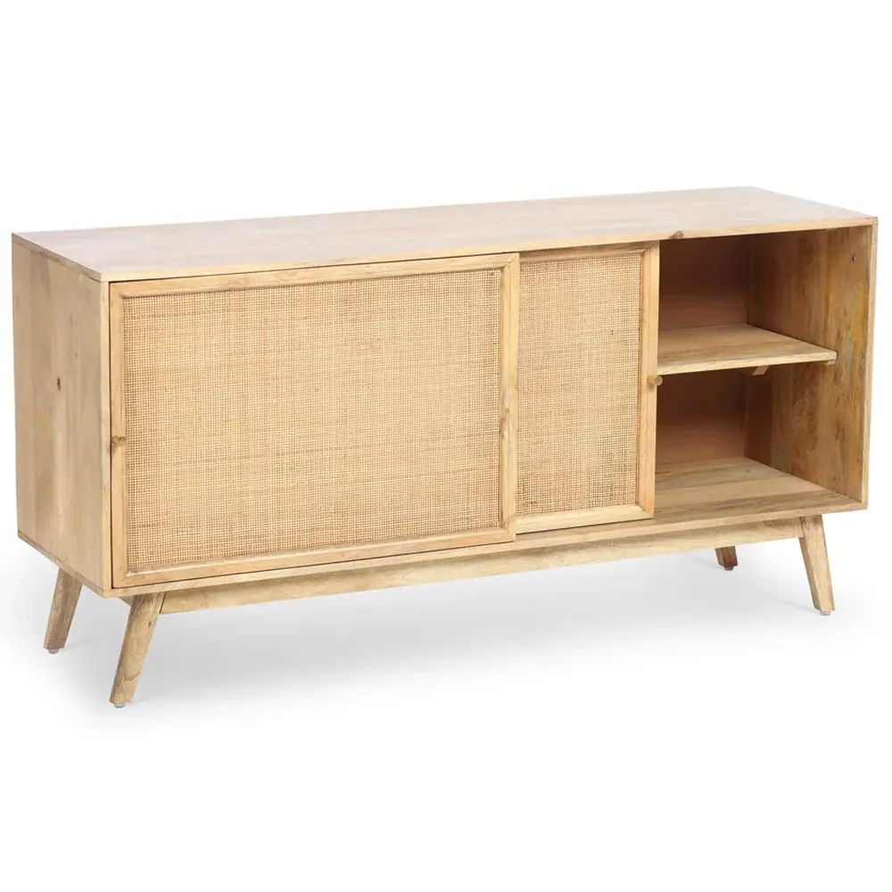 Manhattan 2 Door Sideboard with Sliding Doors - Brown, Mango Wood