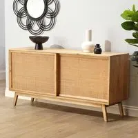 Manhattan 2 Door Sideboard with Sliding Doors - Brown, Mango Wood
