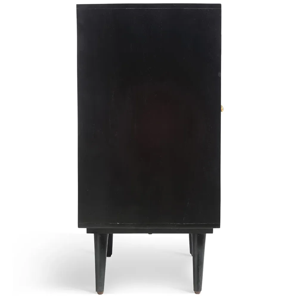 Manhattan 2 Door Wine Cabinet - Black, Mango Wood