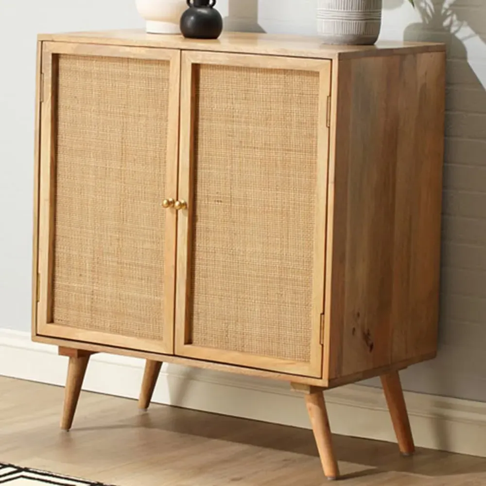 Manhattan 2 Door Wine Cabinet - Brown, Mango Wood