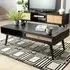 Manhattan 2 Drawer Coffee Table - Black, Rattan