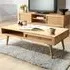 Manhattan 2 Drawer Coffee Table - Cream, Mango Wood