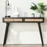 Manhattan 2 Drawer Console Table - Black, Mango Wood