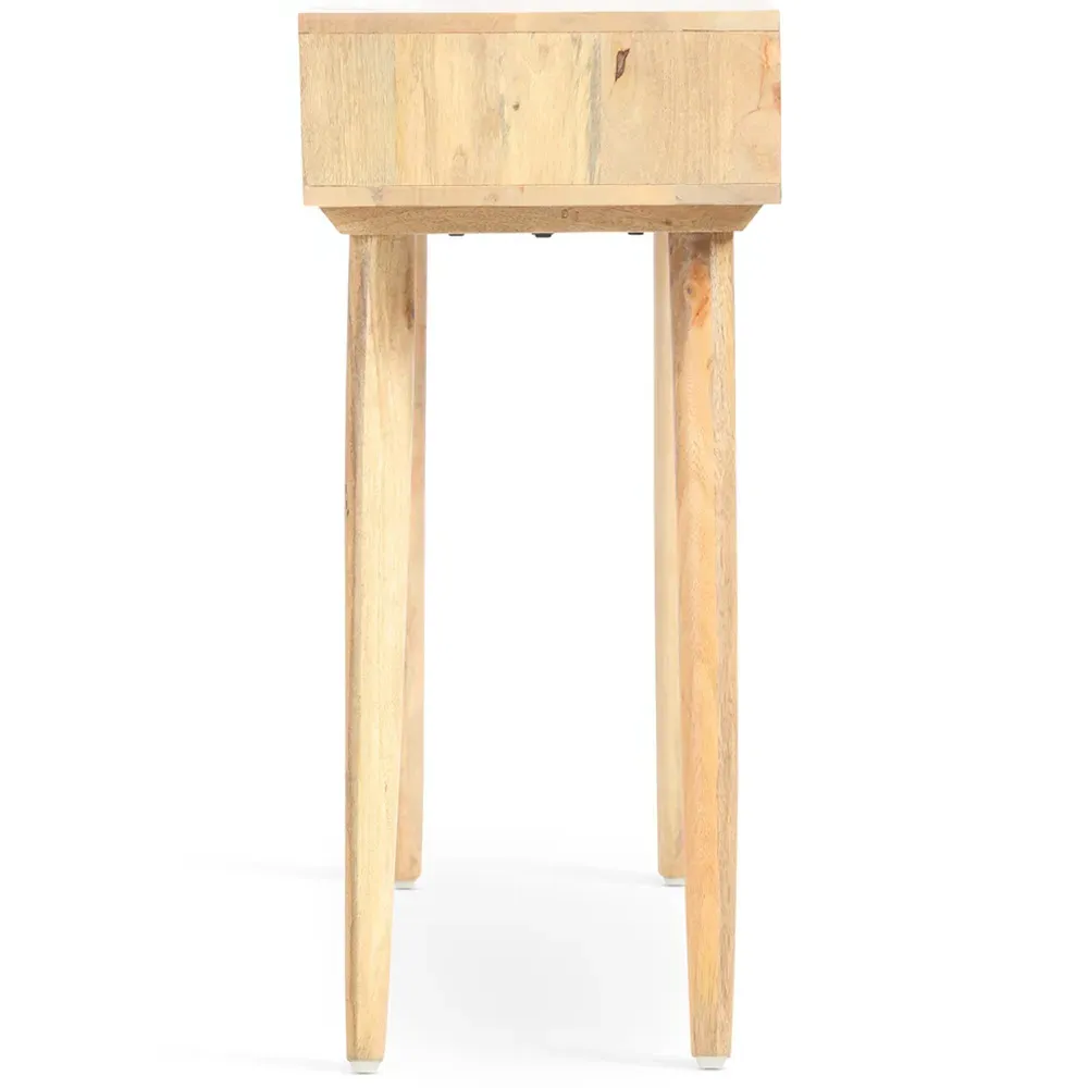 Manhattan 2 Drawer Console Table - Cream, Mango Wood