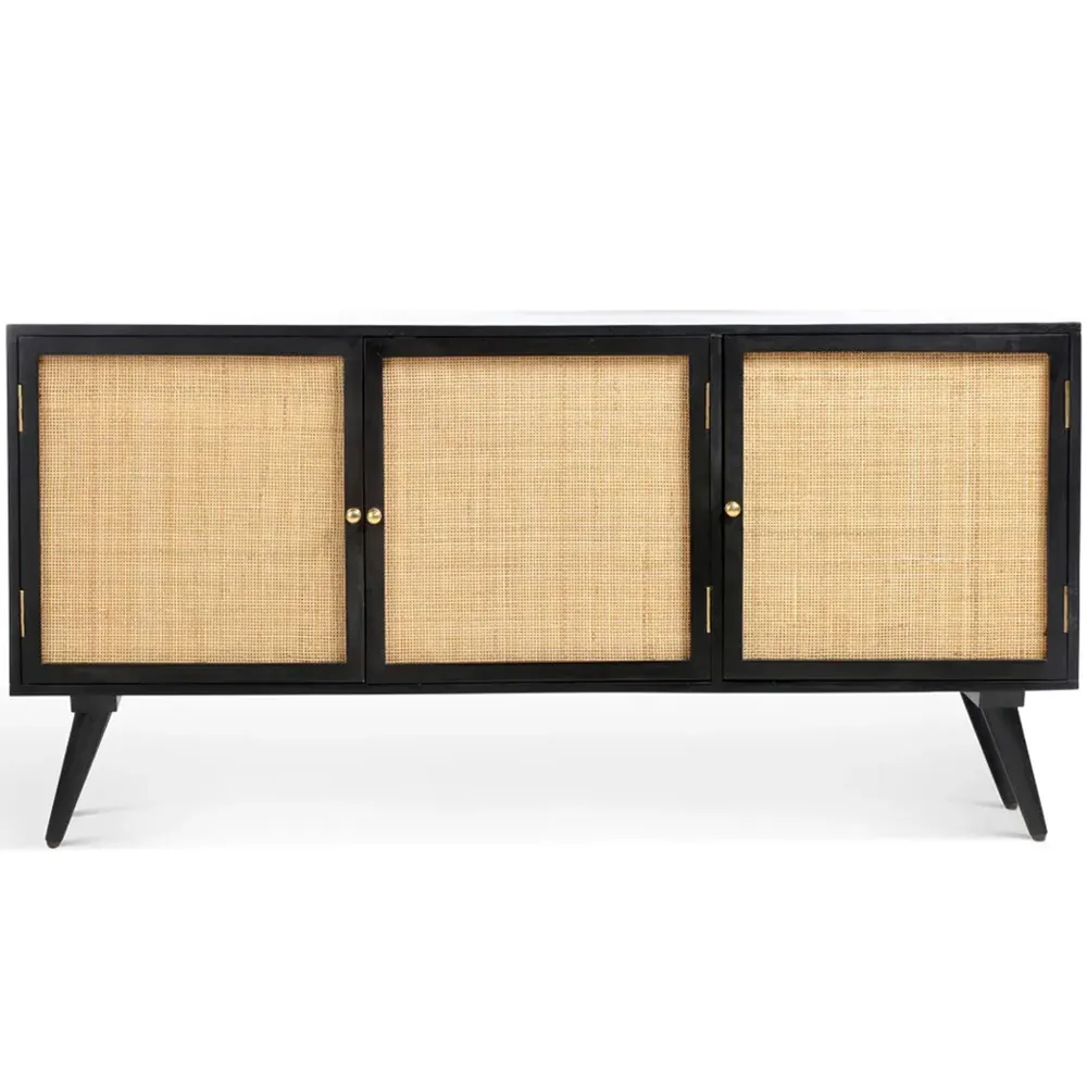 Manhattan 3 Door Sideboard - Black, Mango Wood
