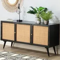 Manhattan 3 Door Sideboard - Black, Mango Wood