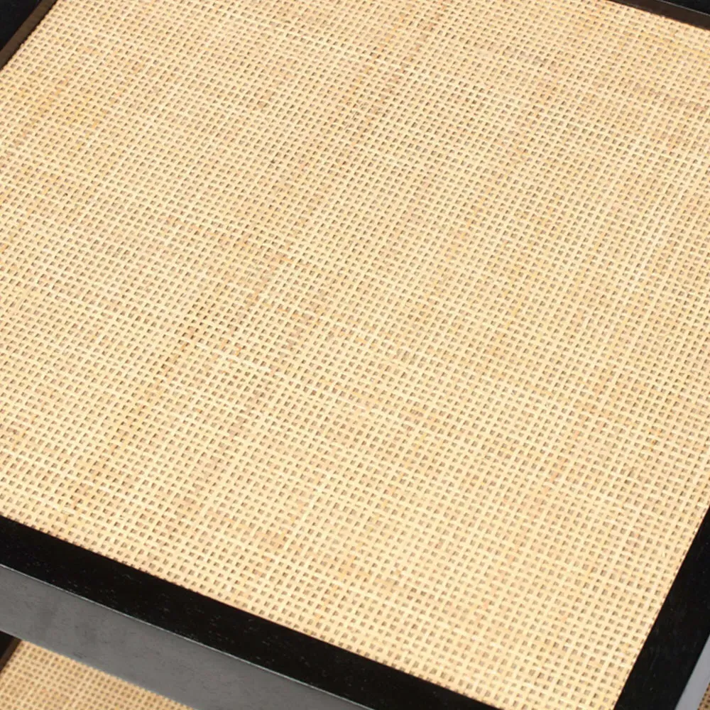 Manhattan Side Table with Shelf - Black, Mango Wood