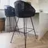Porto Large Wicker Bar Stool - Black