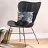 Porto Wing Wicker Dining Chair - Black, Rattan