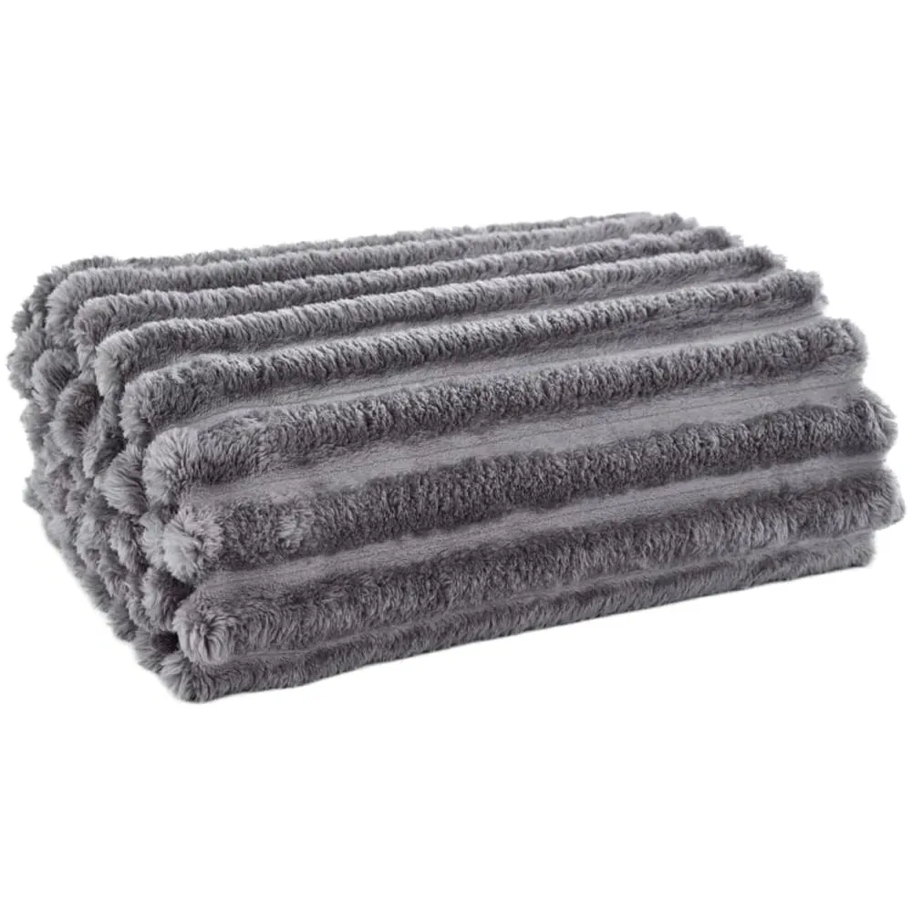 Alnwick Throw - Grey, Polyester