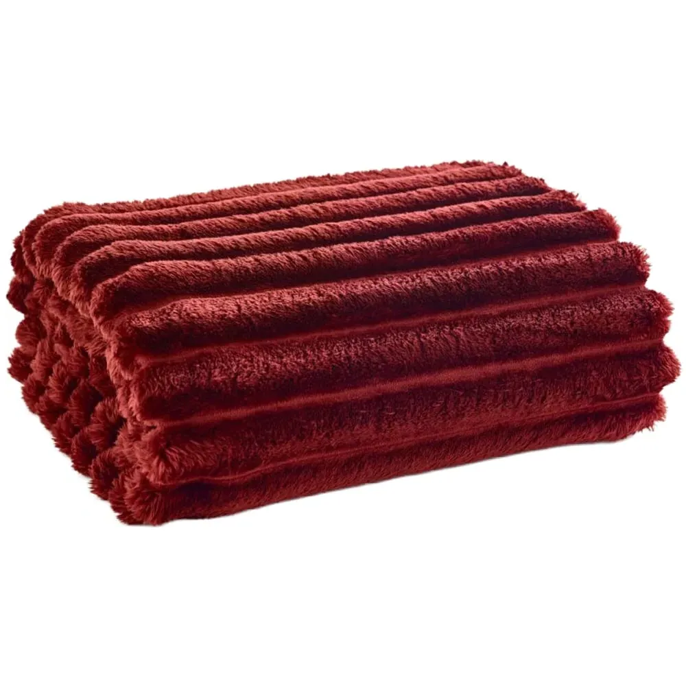 Alnwick Throw - Red, Polyester