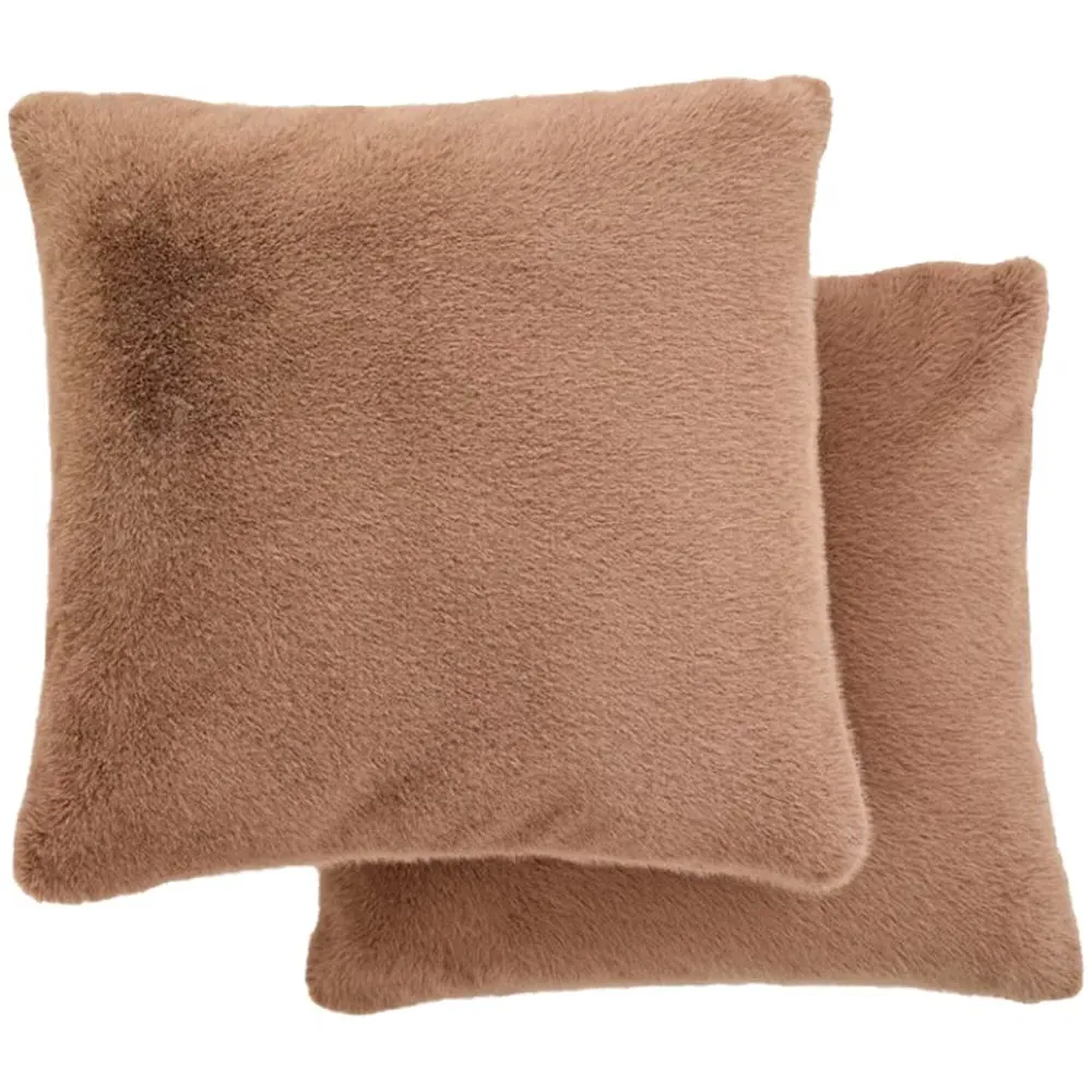 Ashford Square Cushions 2 Pack - Caramel, Polyester image