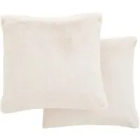 Ashford Square Cushions 2 Pack - Cream, Polyester