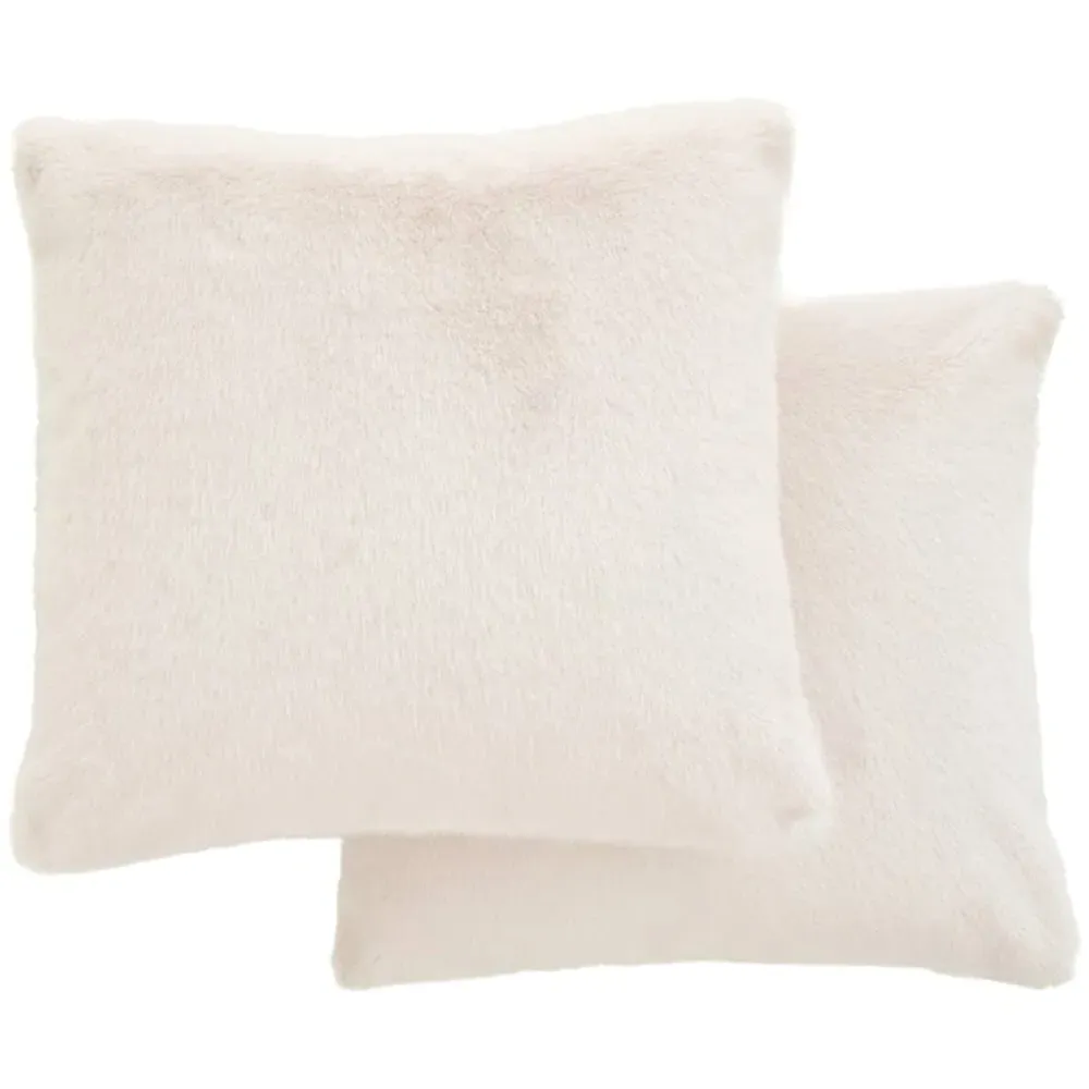 Ashford Square Cushions 2 Pack - Cream, Polyester