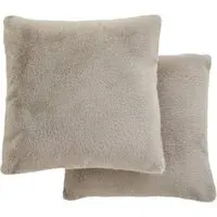 Ashford Square Cushions 2 Pack - Silver, Polyester