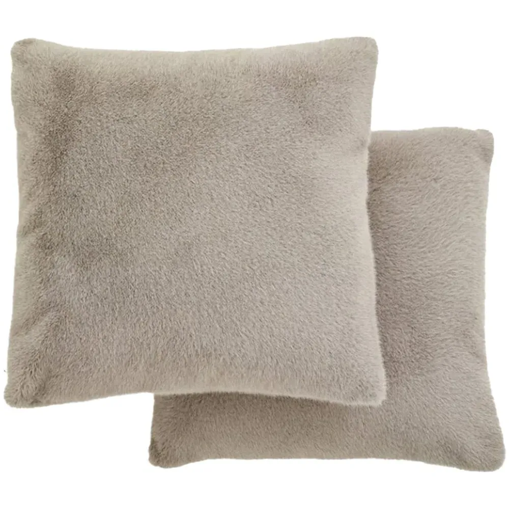 Ashford Square Cushions 2 Pack - Silver, Polyester