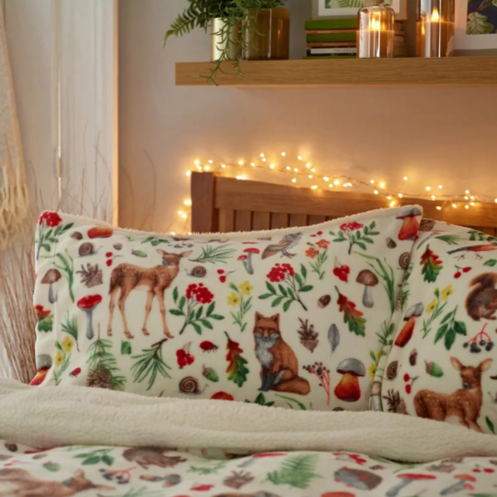 Autumn Animals Single Fleece Duvet Set - Multi