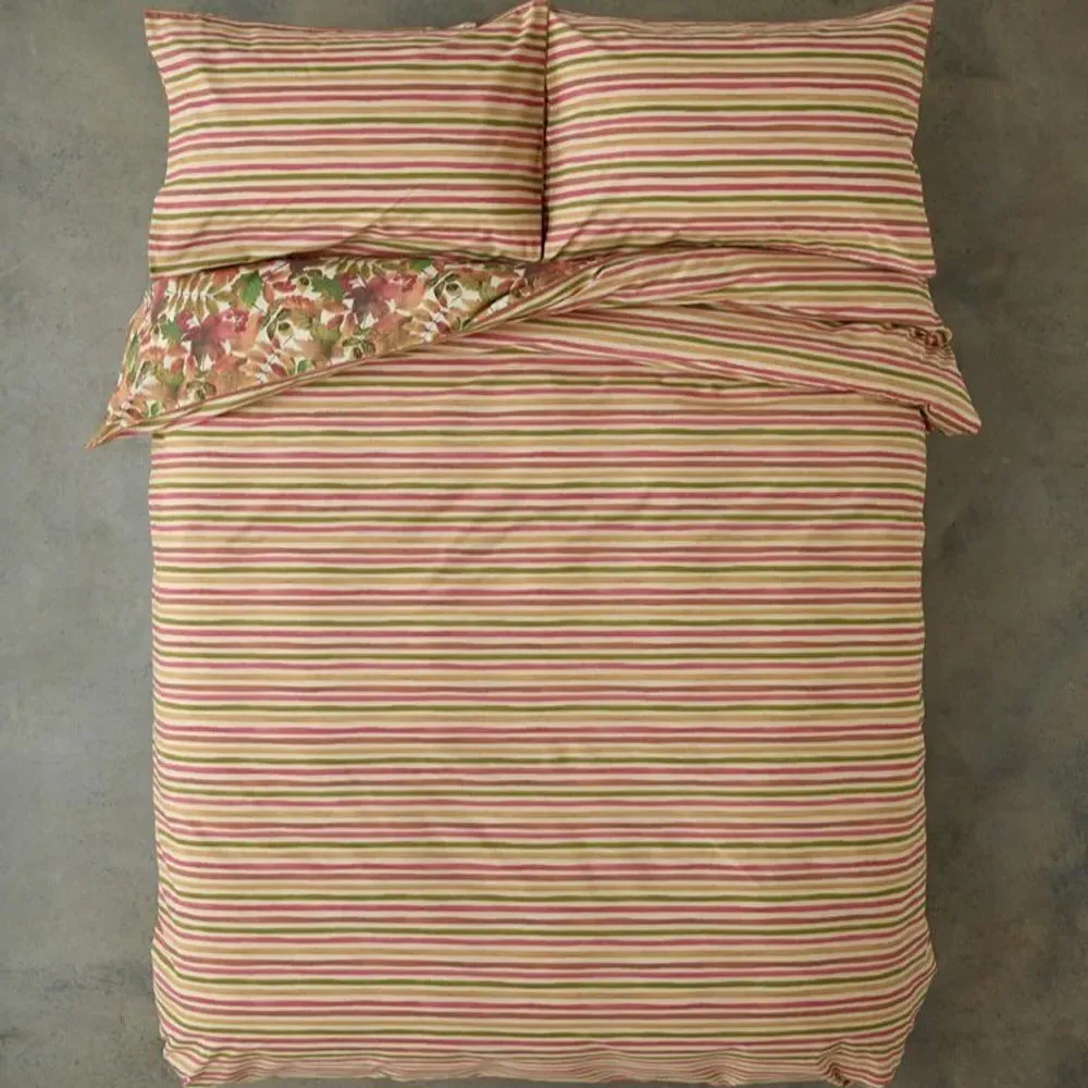 Autumn Leaves Super King Size Duvet Set - Red, Cotton Blend