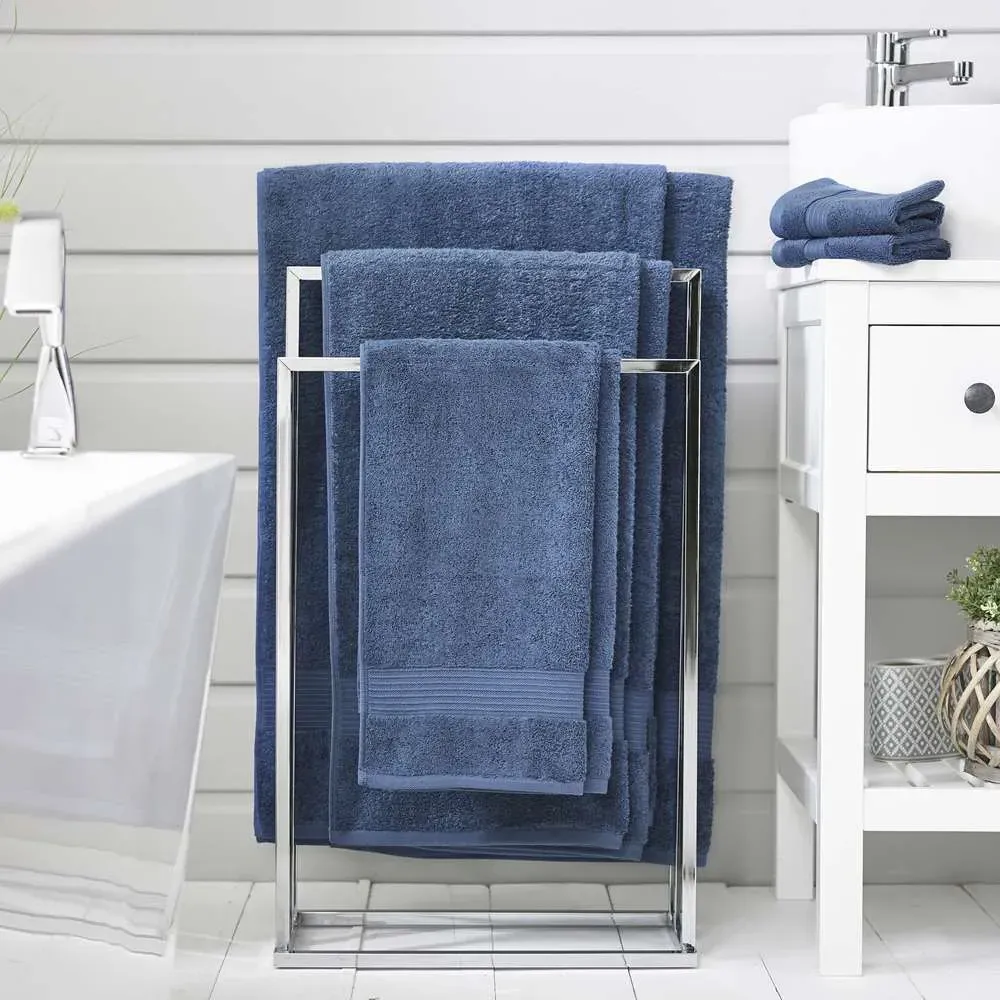 Bliss Pima Bath Sheet - Blue, Cotton