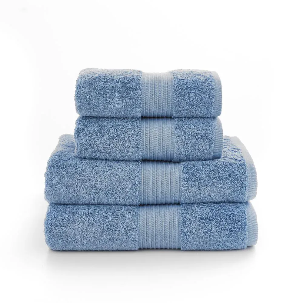 Bliss Pima Bath Sheet - Blue, Cotton