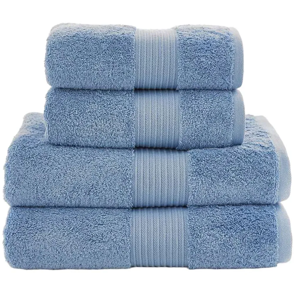 Bliss Pima Bath Sheet - Blue, Cotton image