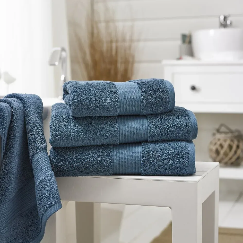 Bliss Pima Hand Towel 2 Pack - Petrol, Cotton