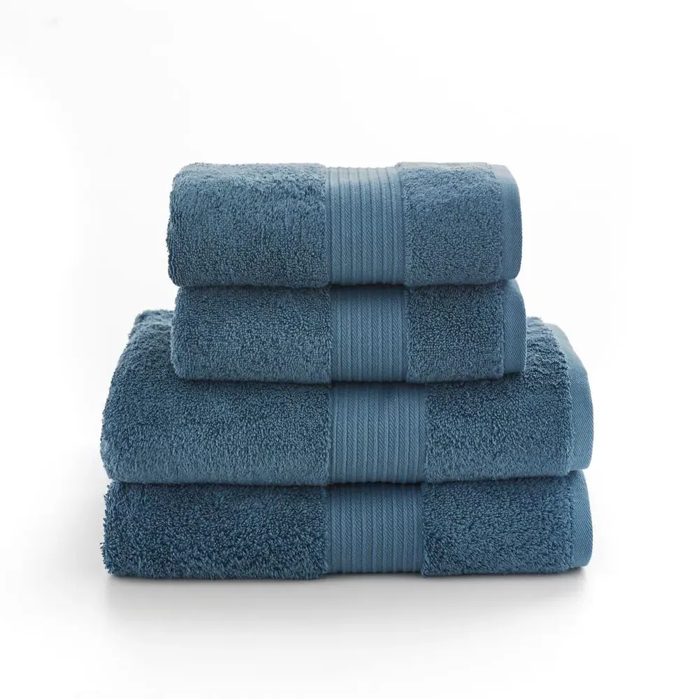 Bliss Pima Petrol Bath Sheet - Blue, Cotton