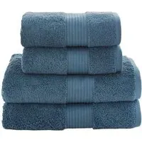 Bliss Pima Petrol Bath Sheet - Blue, Cotton