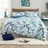 Bows Super King Size Reversible Duvet Set - Blue, Polycotton