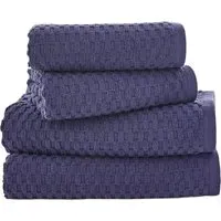 Brooklyn Hand Towel 2 Pack - Blue, Cotton