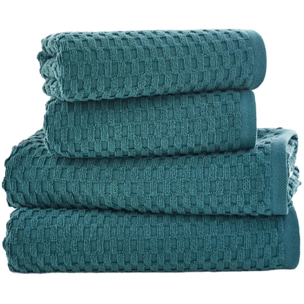 Brooklyn Hand Towel 2 Pack - Green, Cotton