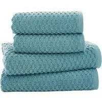 Brooklyn Hand Towel 2 Pack - Turquoise, Cotton
