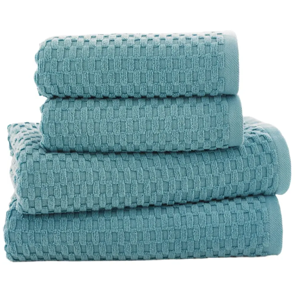 Brooklyn Hand Towel 2 Pack - Turquoise, Cotton
