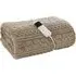 Cable Knit Sherpa Heated Throw with 10 Heat Settings - Taupe