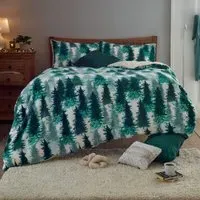Christmas Tree Double Fleece Duvet Set - Multi