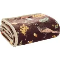 Cocoa Autumn Animals Throw - Brown