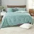 Cow Parsley King Size Duvet Set Reversible - Green, Polycotton