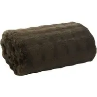 Dey Fernley Faux Fur Throw - Dark Brown
