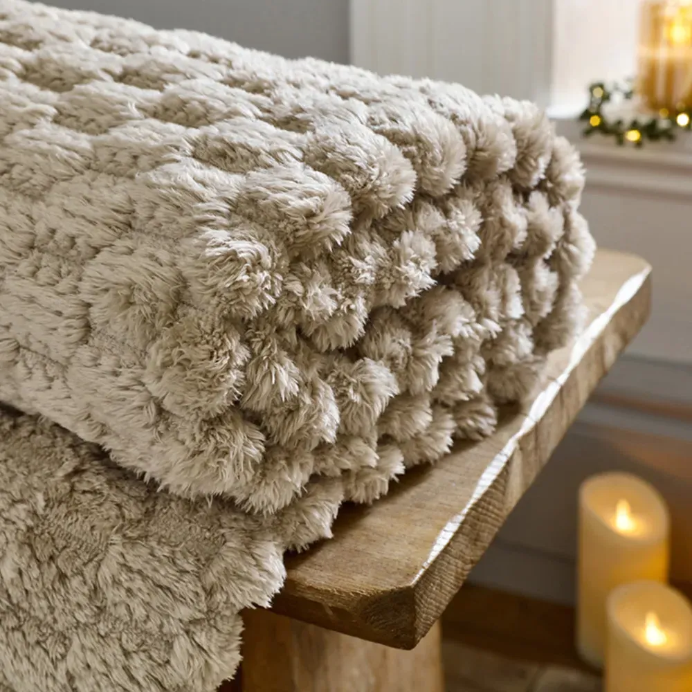 Featherstone Textured Throw - Putty