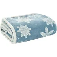 Flurry Throw 130 x 170cm - Blue, Sherpa