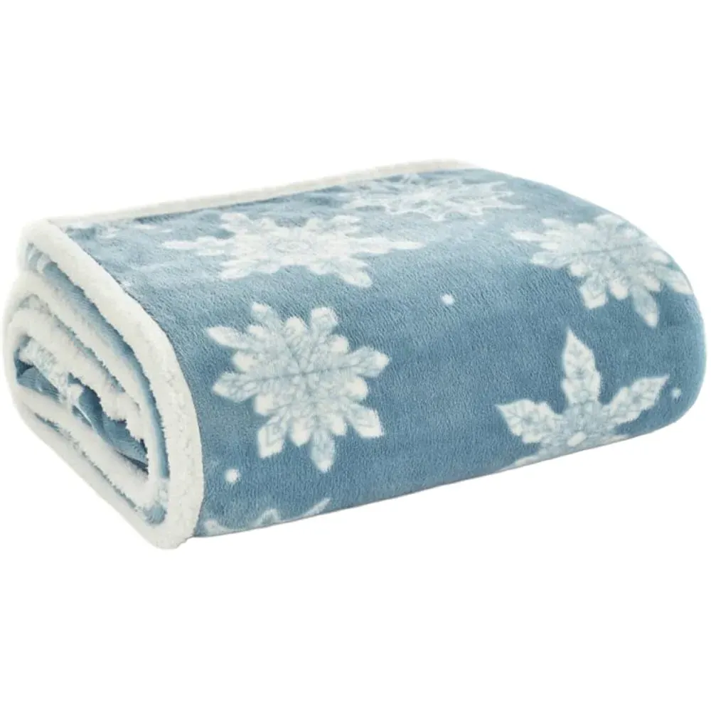 Flurry Throw 130 x 170cm - Blue, Sherpa image
