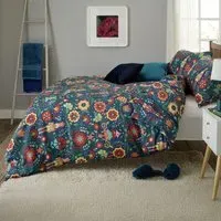 Folkloric King Size Nutcracker Duvet Set - Navy, Polycotton