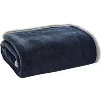 Hazelwood Throw - Navy, Flannel