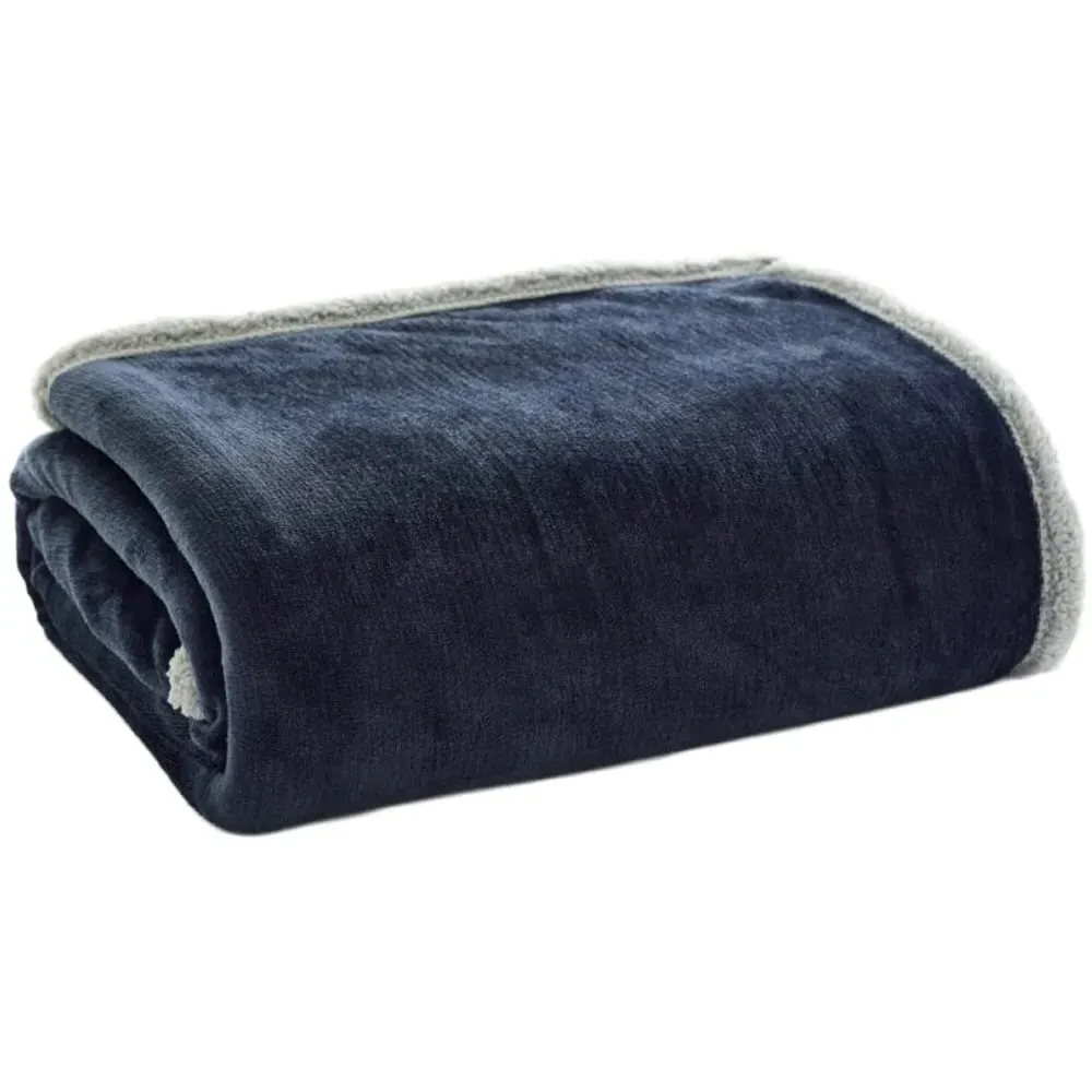 Hazelwood Throw - Navy, Flannel image