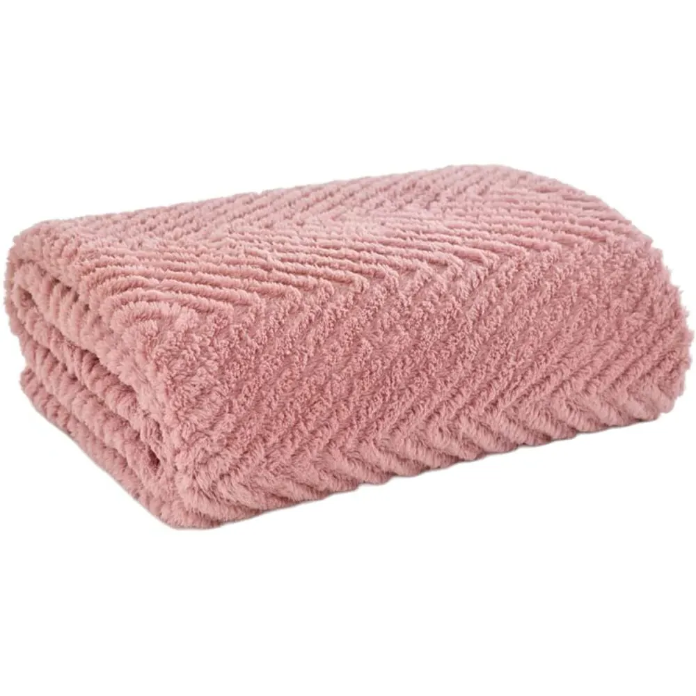Hemsworth Throw - Pink, Polyester