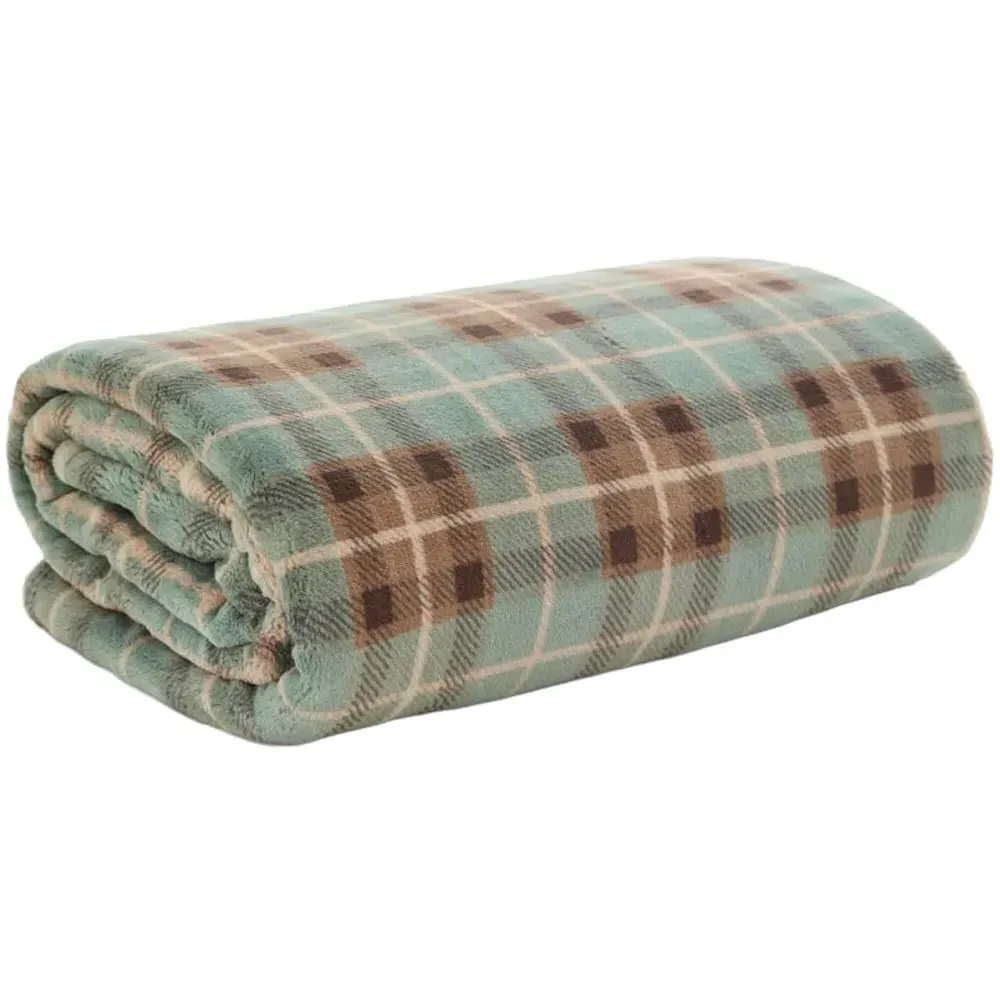 Highland Fell Check Throw - Green image