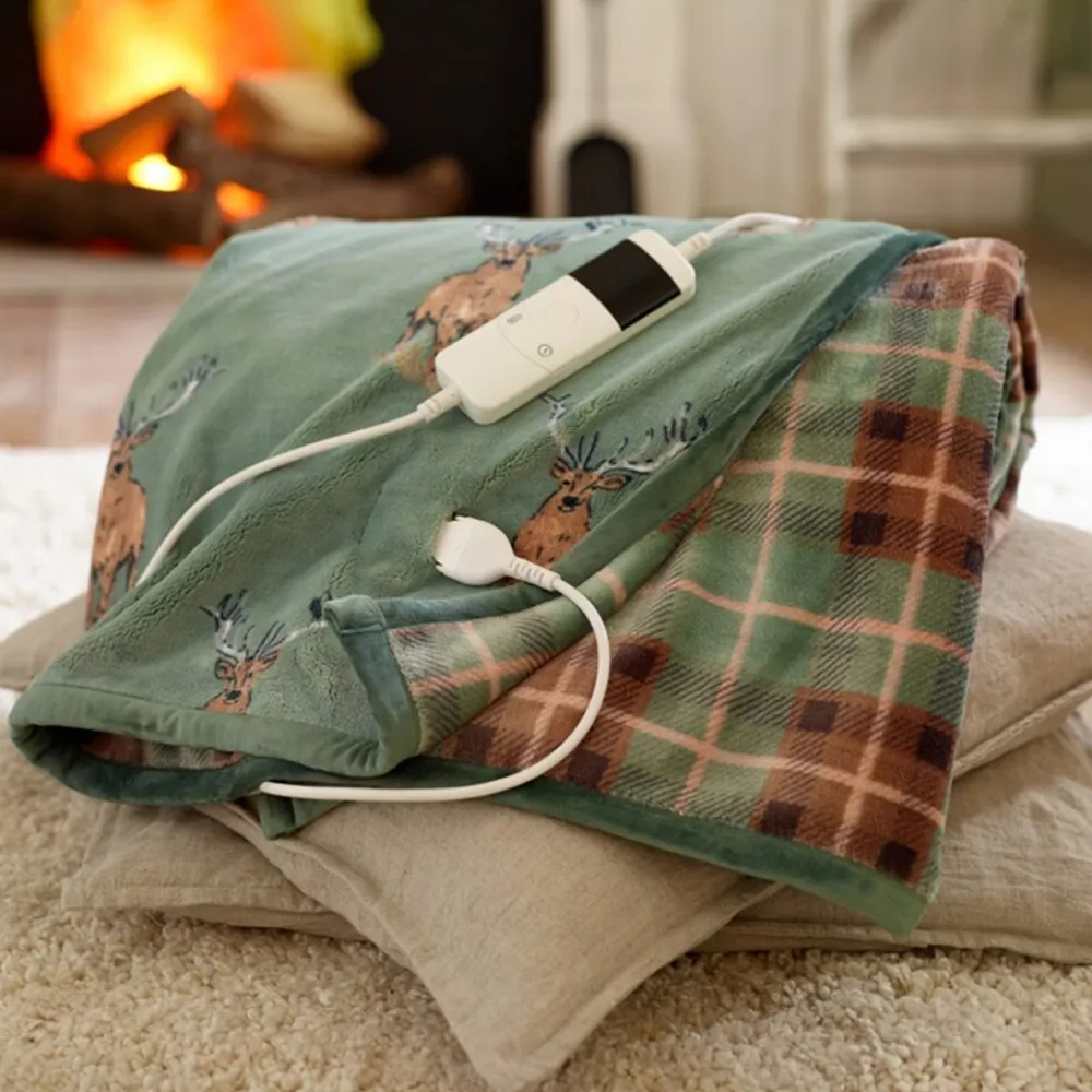 Highland Fell Heated Throw - Multi, Polyester