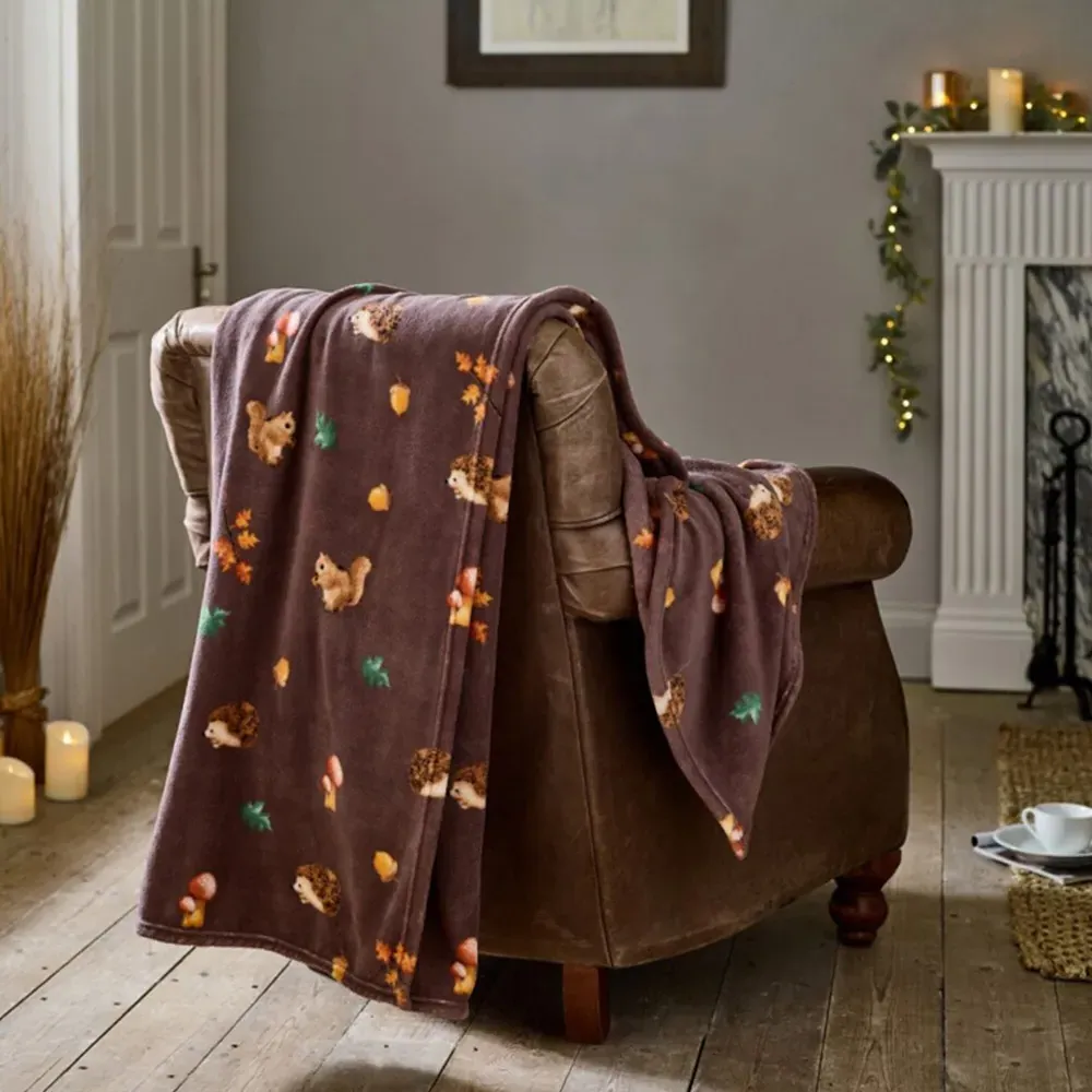 Hogging It Throw - Wine, Coral Fleece